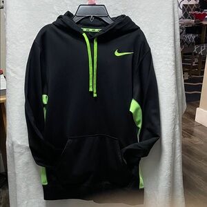 Nike Therma-Fit Women’s Black and Neon Green Hoodie Size Small